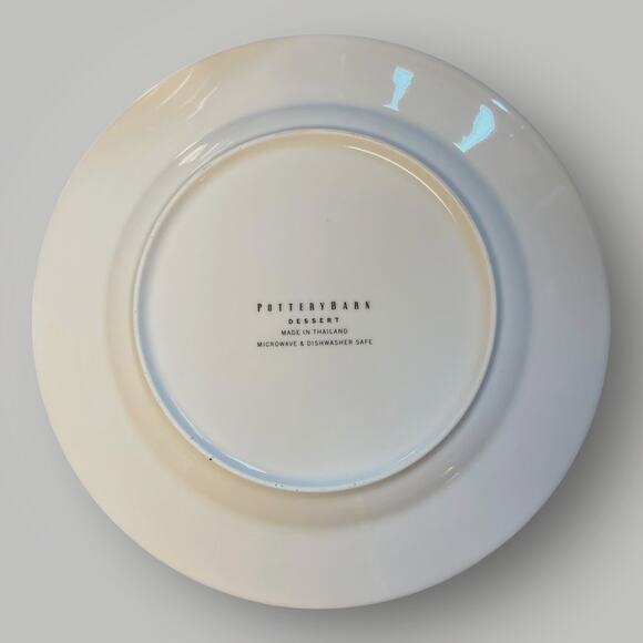 Pottery Barn Set of 4 "Dessert" plates featuring desserts | White | 8.25" | EUC - Picture 2 of 7